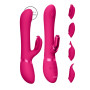 Vibratore rabbit stimolatore clitoride in silicone dildo per lei ricaricabile con 4 testine incluse
