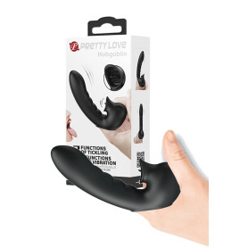 Vibratore doppio stimolatore clitoride vaginale indossabile in silicone ricaricabile