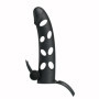Guaina indossabile per pene in silicone con bullet vibrante per lei sextoys in silicone per coppie