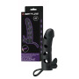 Guaina indossabile per pene in silicone con bullet vibrante per lei sextoys in silicone per coppie