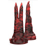 Dildo monster vibrante in silicone fallo doppio anale vaginale