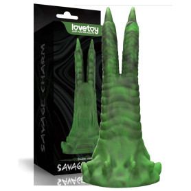 Dildo monster ricaricabile fallo doppio in silicone vaginale anale sextoys big