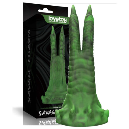 Dildo monster ricaricabile fallo doppio in silicone vaginale anale sextoys big