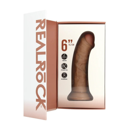 Fallo realistico con ventosa dildo vibrante stimolatore vaginale anale ricaricabile