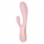 Vibratore satisfyer vaginale doppio rosa in silicone realistico dildo fallo