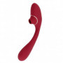 Vibratore doppio stimolatore vaginale succhia clitoride in silicone ricaricabile
