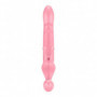 Vibratore doppio strap on rabbit ricaricabile in silicone plug anale indossabile