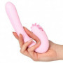 Vibratore vaginale per clitoride stimolatore doppio dildo fallo in silicone rosa