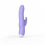 Vibratore vaginale doppio rabbit fallo didlo vibrante realistico in silicone