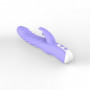 Vibratore vaginale doppio rabbit fallo didlo vibrante realistico in silicone