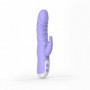 Vibratore vaginale doppio rabbit fallo didlo vibrante realistico in silicone