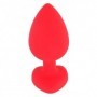 Plug anale in silicone con pietra cuore stimolatore dilatatore anal butt sextoys