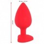 Plug anale in silicone con pietra cuore stimolatore dilatatore anal butt sextoys