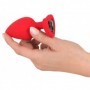 Plug anale in silicone con pietra cuore stimolatore dilatatore anal butt sextoys