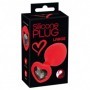 Plug anale in silicone con pietra cuore stimolatore dilatatore anal butt sextoys