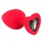 Plug anale in silicone con pietra cuore stimolatore dilatatore anal butt sextoys