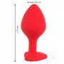 Plug anale con pietra cuore stimolatore in silicone dilatatore sextoys anal butt