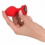 Plug anale con pietra cuore stimolatore in silicone dilatatore sextoys anal butt