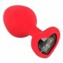 Plug anale con pietra cuore stimolatore in silicone dilatatore sextoys anal butt