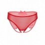 Mutanda donna intimo aperto slip sexy lingerie rosso trasparente con pizzo hot