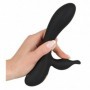 Vibratore ricaricabile doppio fallo rabbit vaginale clitoride dildo in silicone