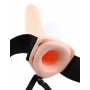 Vibratore strap on dildo indossabile fallo vibrante vaginale anale realistico