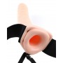 Vibratore strap on dildo indossabile fallo vibrante vaginale anale realistico
