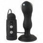 Plug anale vibrante in silicone con ventosa vibratore nero anal butt sextoy black