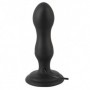 Plug anale vibrante in silicone con ventosa vibratore nero anal butt sextoy black