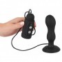 Plug anale vibrante in silicone con ventosa vibratore nero anal butt sextoy black