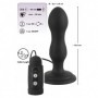 Plug anale vibrante in silicone con ventosa vibratore nero anal butt sextoy black