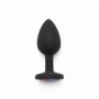 Plug anale con pietra fallo in silicone dilatatore tappo anal butt sex toys nero