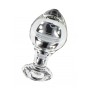 Plug anale trasparente in vetro tappo stimolatore fallo anal butt glass sex toys