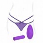 Slip con stimolatore vaginale in silicone vibratore clitoride ricaricabile sexy