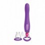 Vibratore vaginale doppio in silicone per punto G succhia clitoride ricaricabile