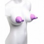Stimolatore seno in silicone vibrante set 2 pz pompa succhia capezzoli sex toys