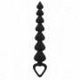 Fallo anale in silicone nero a sfere dildo anal butt plug palline black sex toys