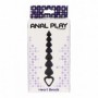 Fallo anale in silicone nero a sfere dildo anal butt plug palline black sex toys