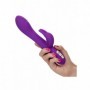 Vibratore vaginale rabbit doppio realistico con stimolatore clitoride e punto g