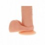 Fallo realistico vaginale con testicoli dildo pene finto in silicone con ventosa