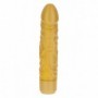 Vibratore realistico vaginale anale in silicone oro dildo fallo vibrante morbido