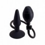 Fallo anale plug gonfiabile in silicone dildo fallo con ventosa sex toy nero