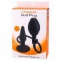 Fallo anale plug gonfiabile in silicone dildo fallo con ventosa sex toy nero