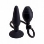 Plug anale gonfiabile nero in silicone fallo dilatatore anal sextoys con ventosa