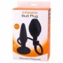 Plug anale gonfiabile nero in silicone fallo dilatatore anal sextoys con ventosa