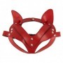 Maschera donna sexy sadomaso catwoman mascherina rossa bondage gatta fetish red