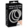 Anello fallico set ritardante in silicone kit 3 pz cock ring stimolante per pene