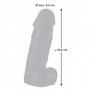 Fallo realistico con ventosa e testicoli pene finto vaginale dildo anale grosso