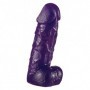 Fallo realistico con ventosa e testicoli pene finto vaginale dildo anale grosso