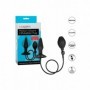 Plug gonfiabile anale in silicone dilatatore fallo nero butt con ventosa stimola